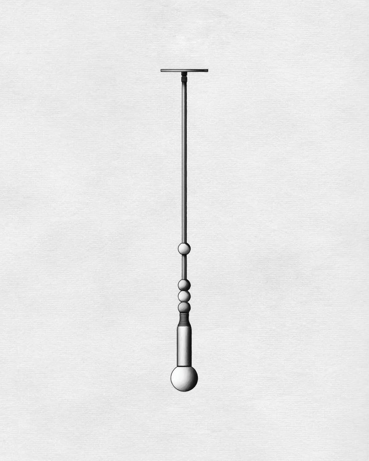 Allia Pendant Light – Natural Marble, Brass & Glass Conceptual Modern Pendant