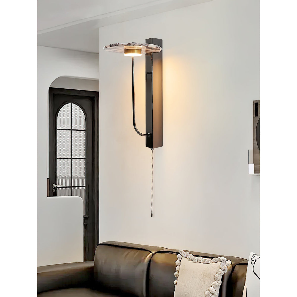 Aloa Marble Wall Lamp – Bulgari Marble & Sleek Metal Modern Wall Sconce
