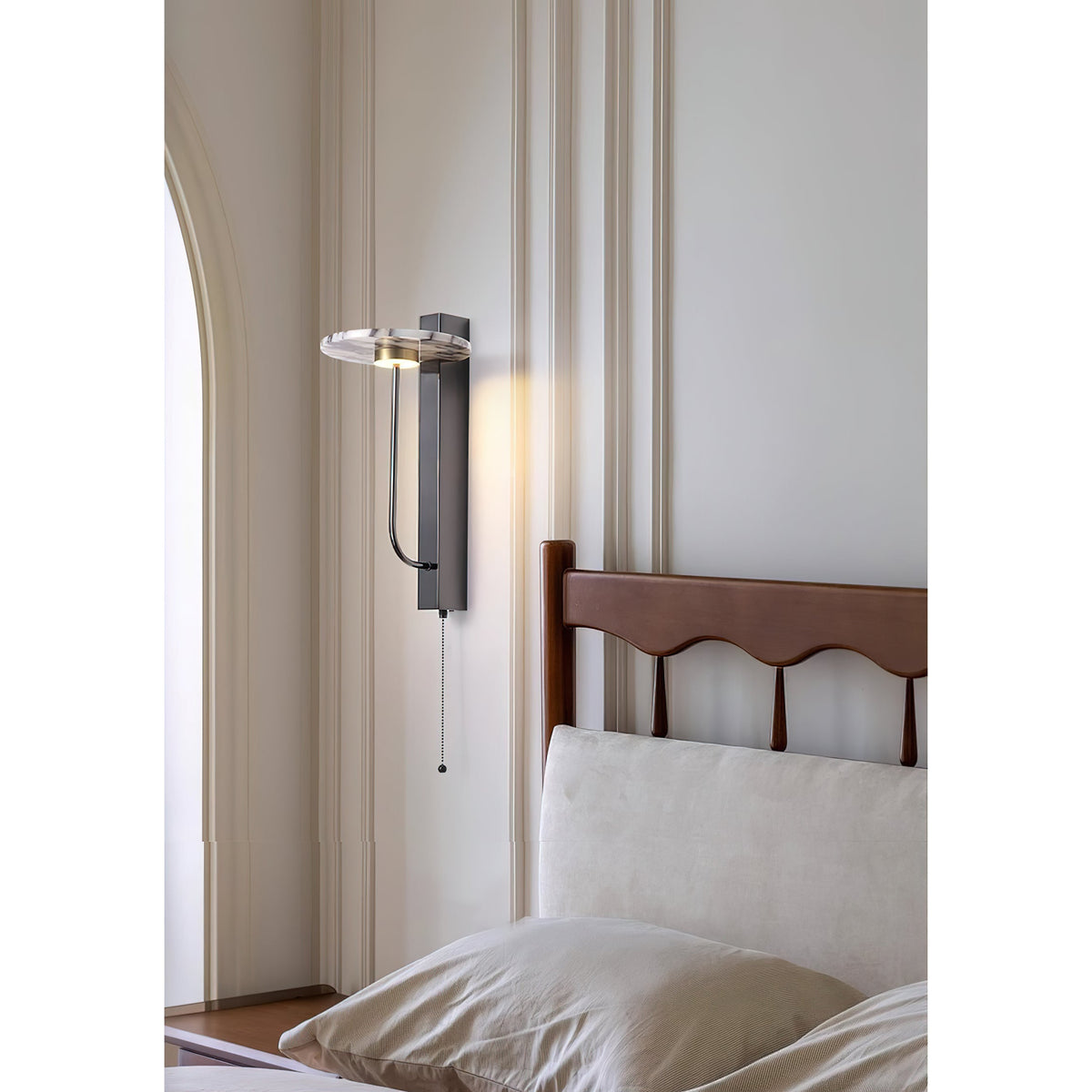 Aloa Marble Wall Lamp – Bulgari Marble & Sleek Metal Modern Wall Sconce