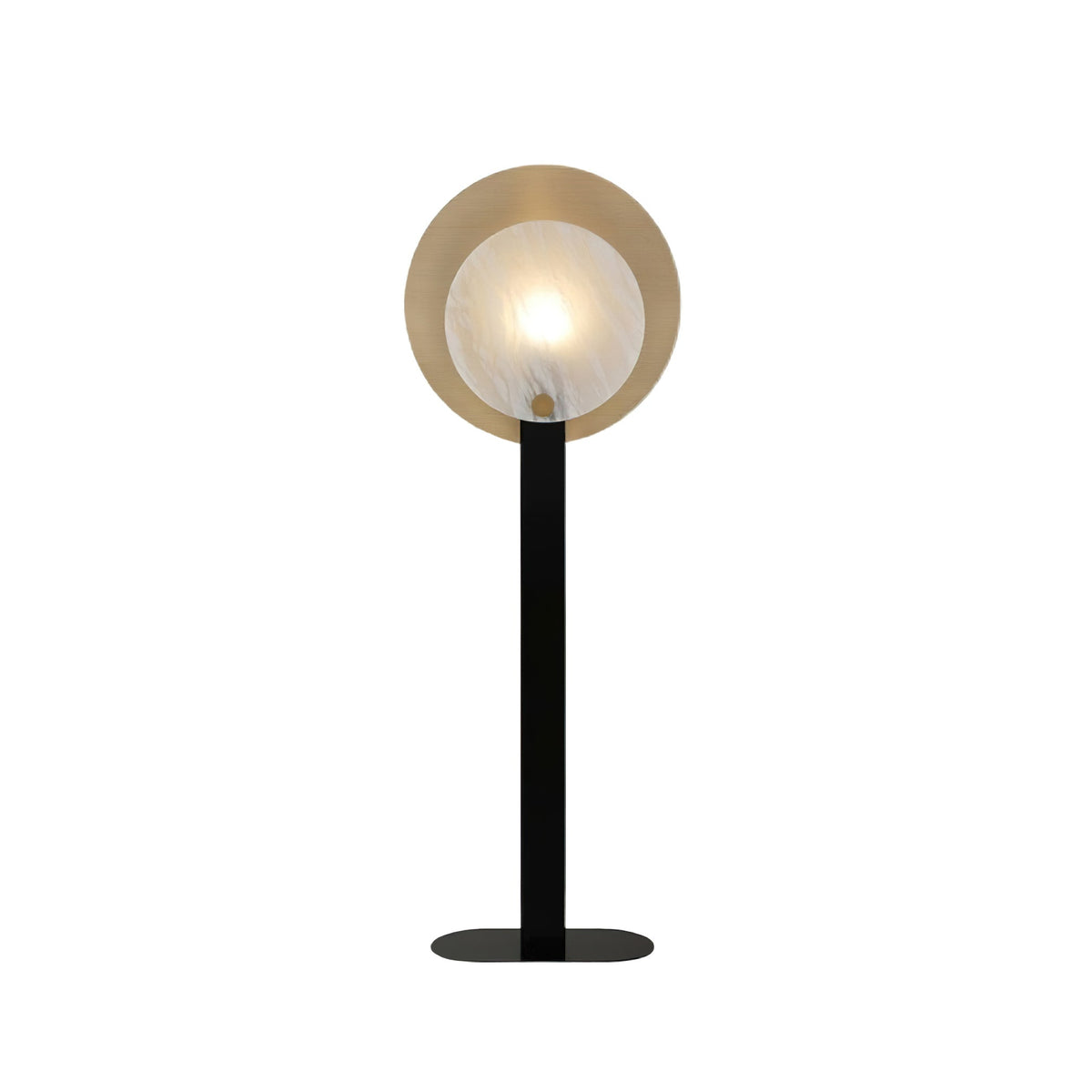 Altai Floor Lamp – Alabaster Shade & Sleek Metal Modern Floor Light