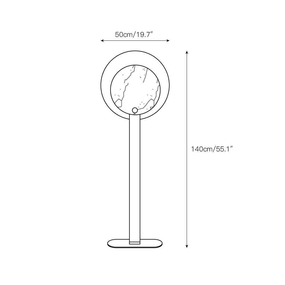 Altai Floor Lamp – Alabaster Shade & Sleek Metal Modern Floor Light