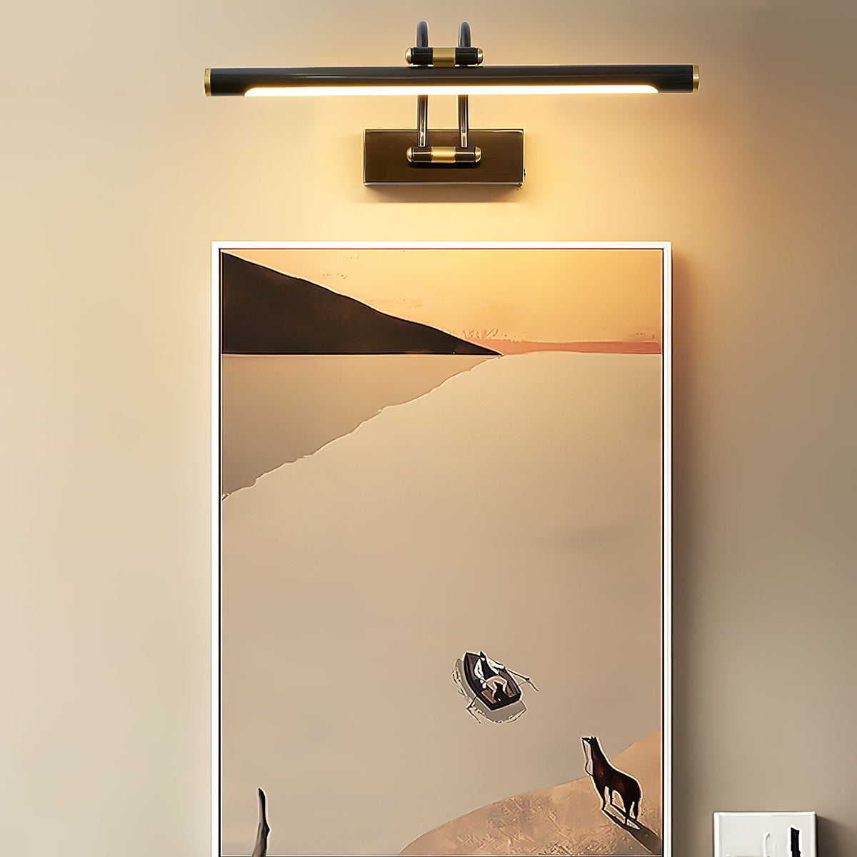 Alton Brass Rechargeable Wall Lamp – Antique Brass Picture & Accent Wall Light