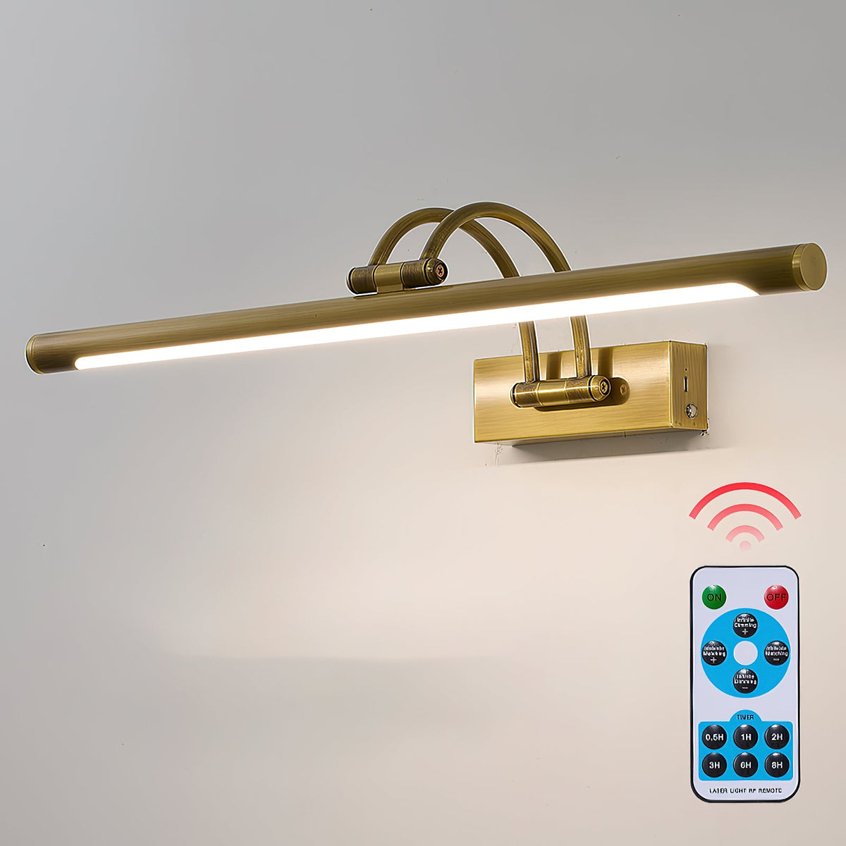 Alton Brass Rechargeable Wall Lamp – Antique Brass Picture & Accent Wall Light