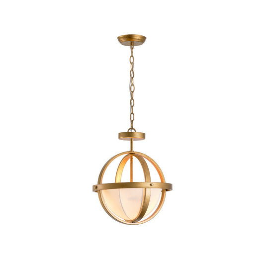 Alturas Pendant Lamp – Edwardian Fabric Shade & Geometric Iron Pendant