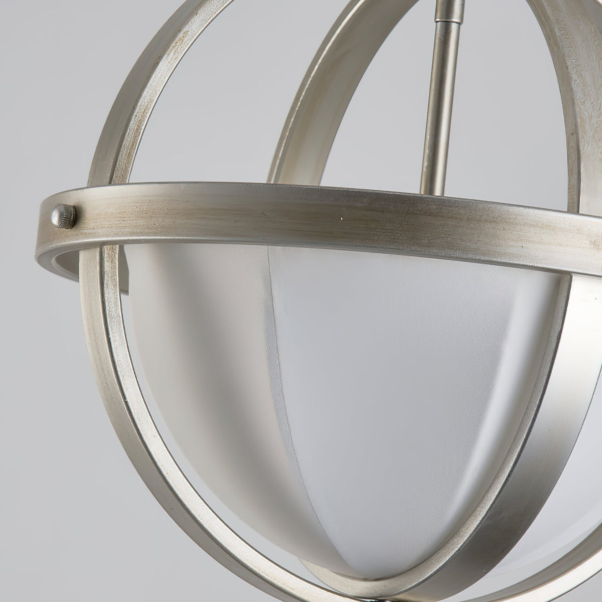 Alturas Pendant Lamp – Edwardian Fabric Shade & Geometric Iron Pendant