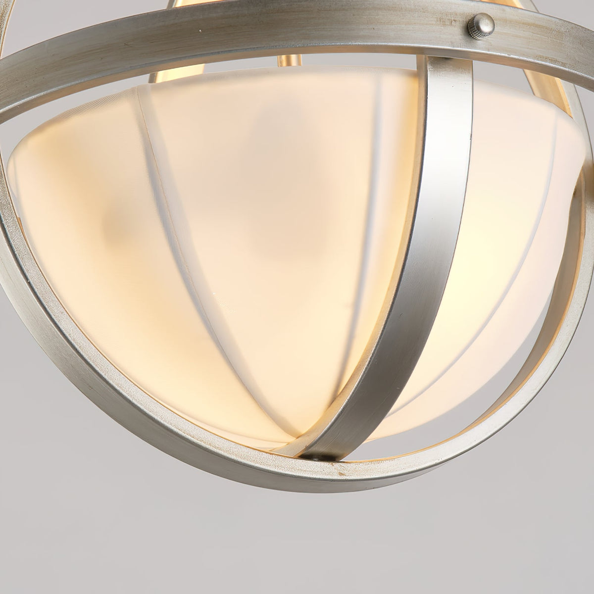 Alturas Pendant Lamp – Edwardian Fabric Shade & Geometric Iron Pendant