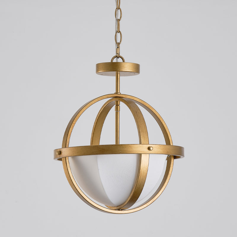Alturas Pendant Lamp – Edwardian Fabric Shade & Geometric Iron Pendant