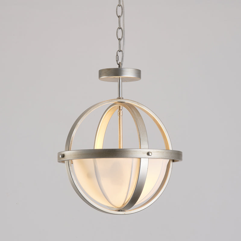 Alturas Pendant Lamp – Edwardian Fabric Shade & Geometric Iron Pendant