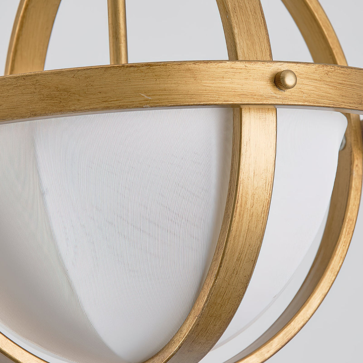 Alturas Pendant Lamp – Edwardian Fabric Shade & Geometric Iron Pendant