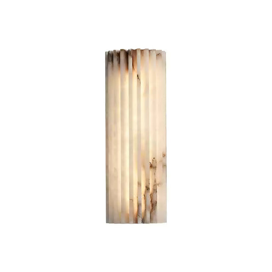 Timeless Alabaster Wall Lamp - Natural Stone Sconce | Modern Brass & Integrated LED Wall Light