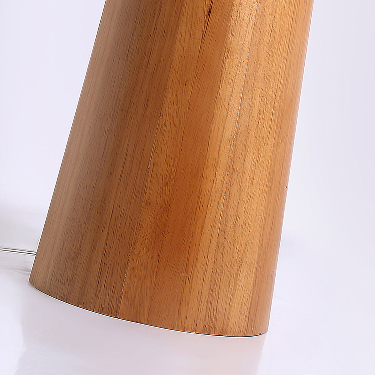 Alvin Floor Lamp – Solid Wood Base & Asymmetrical Linen Shade Modern Floor Light