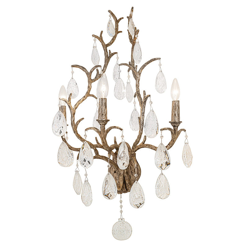 Amadeus Wall Lamp – Vienna Bronze Brass & Crystal Candelabra Wall Sconce
