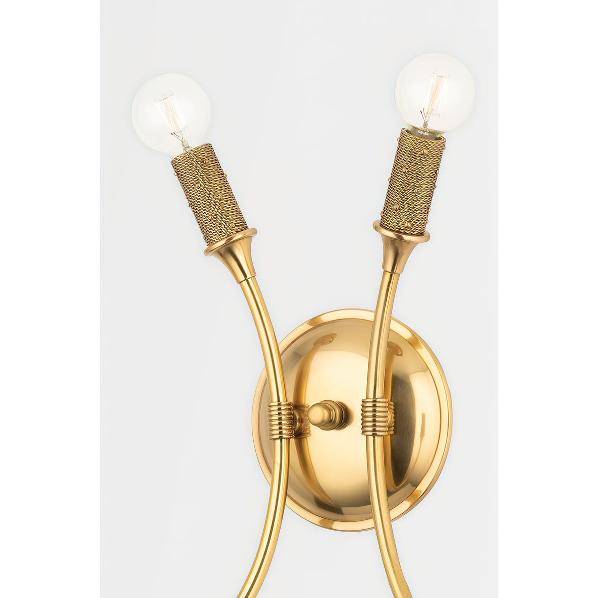 Amboy Wall Lamp – Dazzling Aged Brass Wire-Wrapped Candelabra Wall Sconce