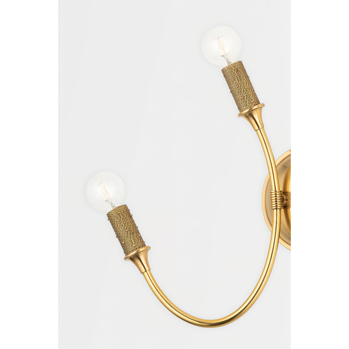 Amboy Wall Lamp – Dazzling Aged Brass Wire-Wrapped Candelabra Wall Sconce