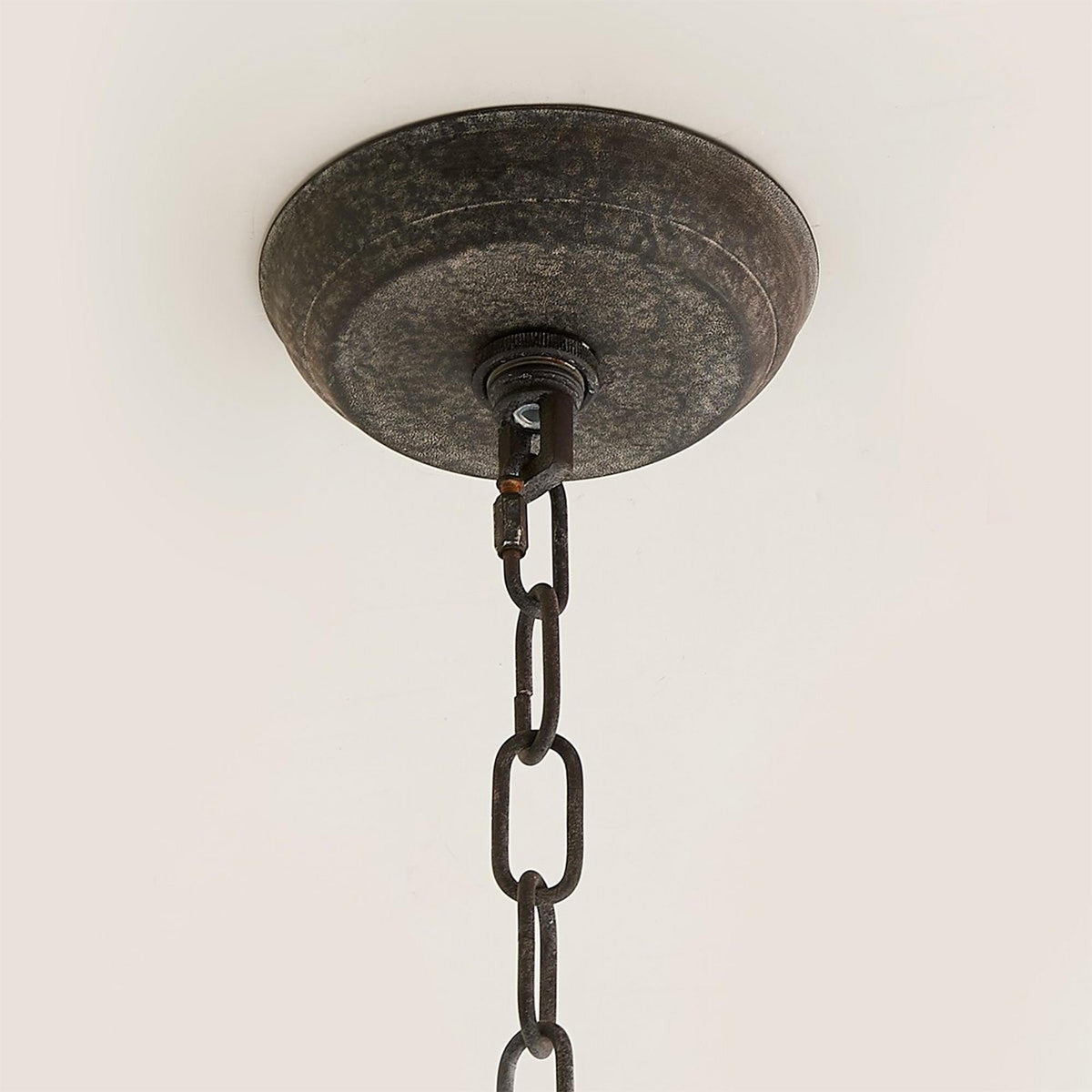 Ambrose Lantern Pendant Lamp – Distressed Aged Wood & Metal Frame Lantern Chandelier