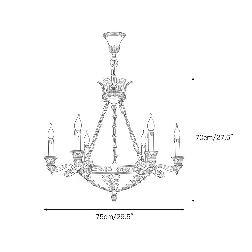 Amelie Grand Chandelier – Opulent Brass & Black Aluminum Multi-Head Chandelier