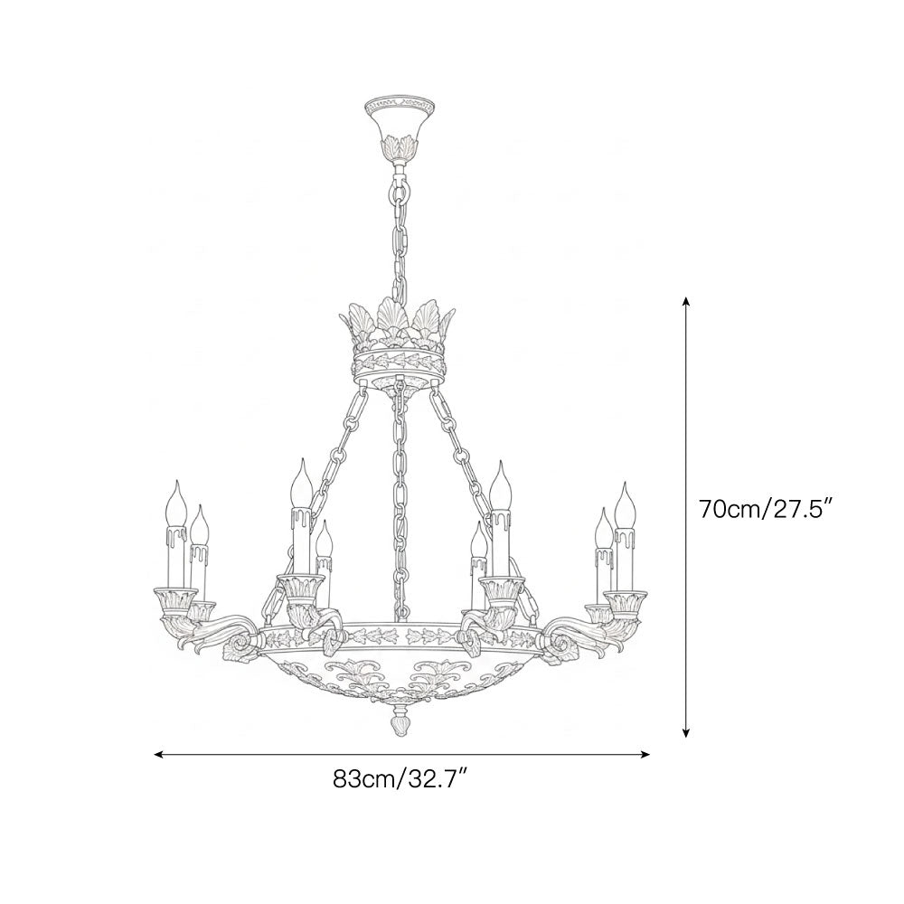 Amelie Grand Chandelier – Opulent Brass & Black Aluminum Multi-Head Chandelier