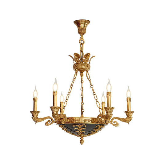 Amelie Grand Chandelier – Opulent Brass & Black Aluminum Multi-Head Chandelier