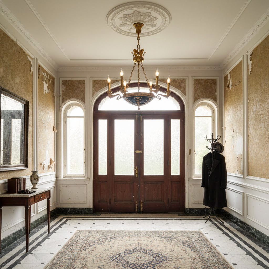Amelie Grand Chandelier – Opulent Brass & Black Aluminum Multi-Head Chandelier