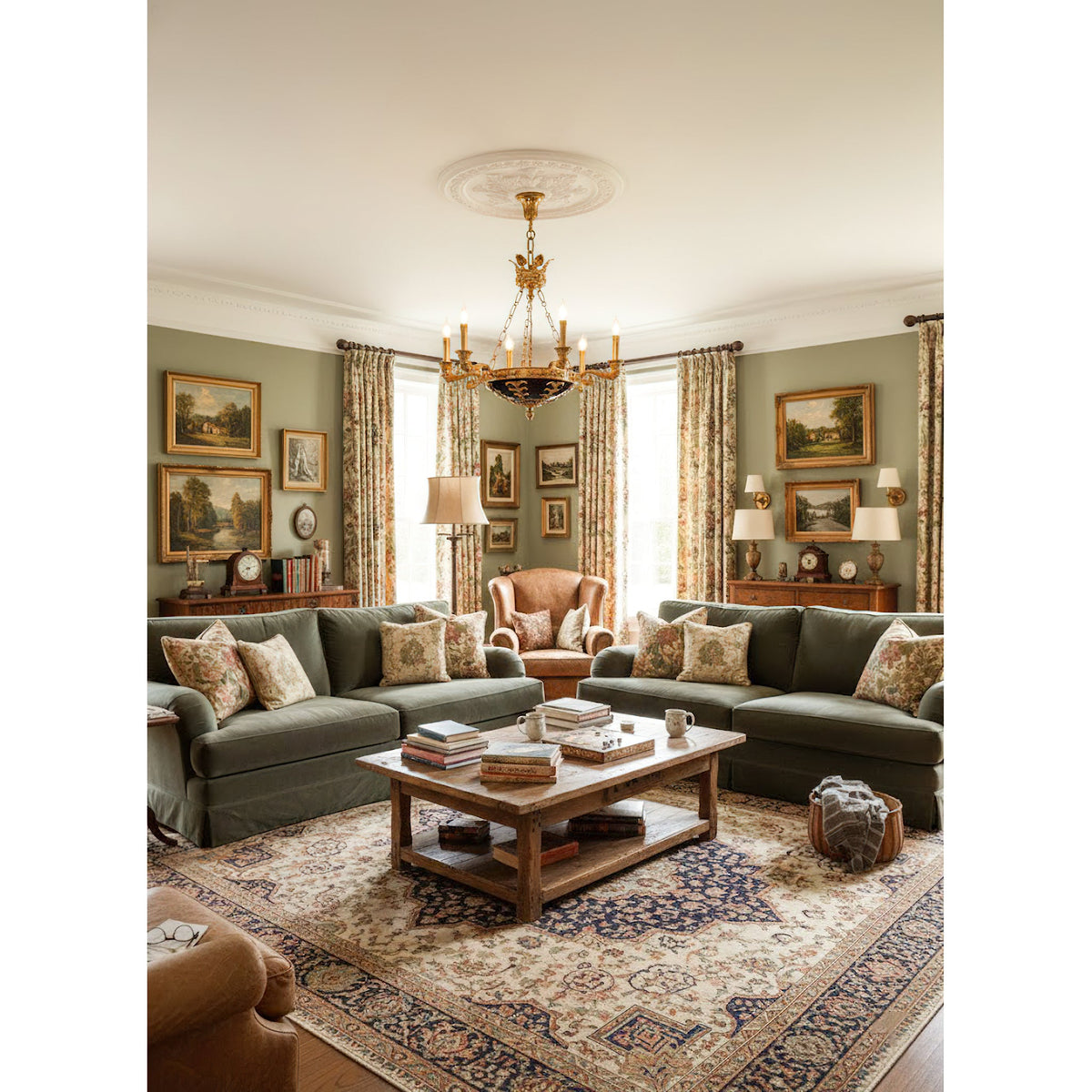 Amelie Grand Chandelier – Opulent Brass & Black Aluminum Multi-Head Chandelier