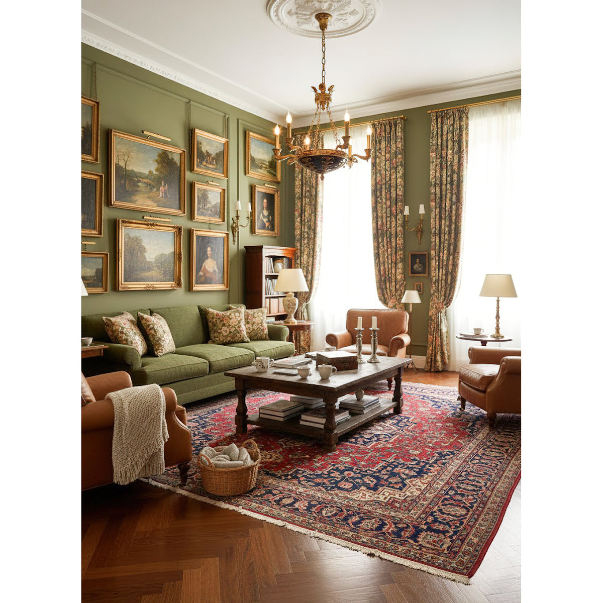 Amelie Grand Chandelier – Opulent Brass & Black Aluminum Multi-Head Chandelier