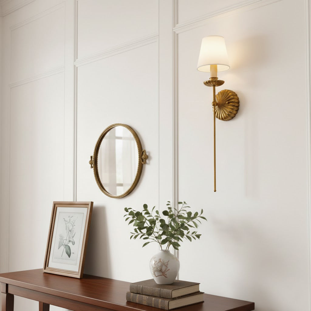 Catina Wall Lamp - Luxury Antique Gold Leaf 2-Light Sconce