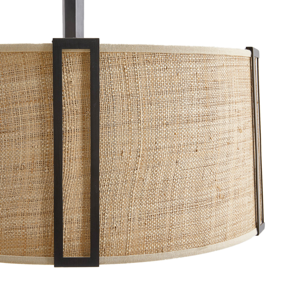Amida Chandelier – Tailored Grasscloth & Brass Mid-Century Inspired Pendant Light