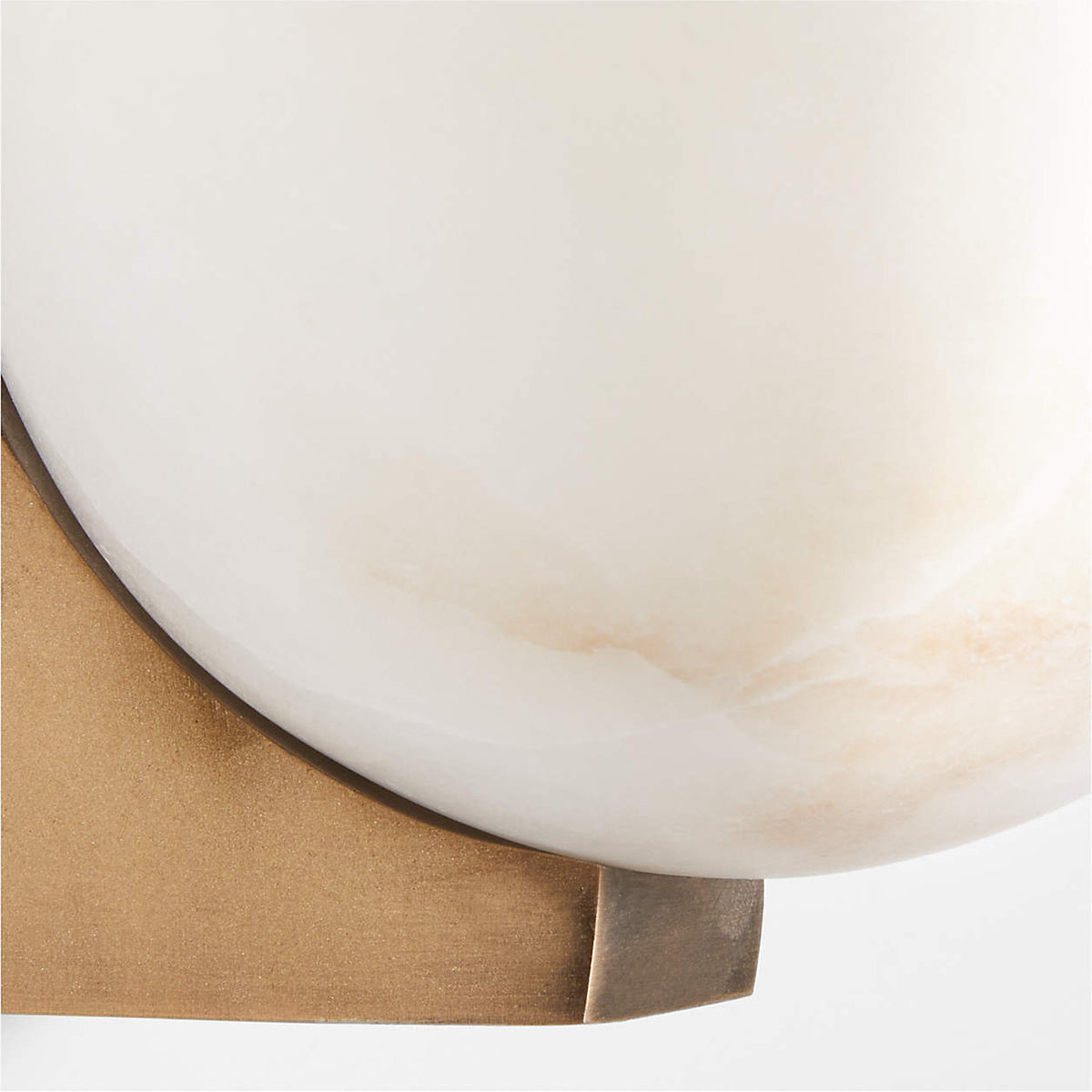 Ando Brass Alabaster Sconce – Hand-Carved Alabaster Globe & Burnished Metal Wall Sconce