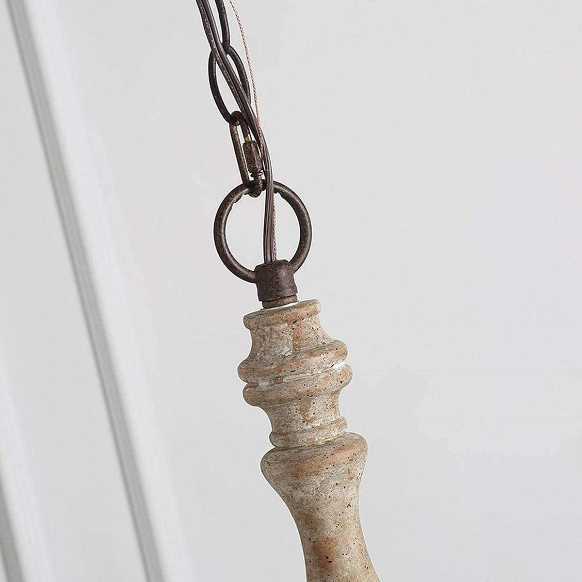 Andromeda 5-Light Chandelier – Handmade Wood & Iron French Country Chandelier