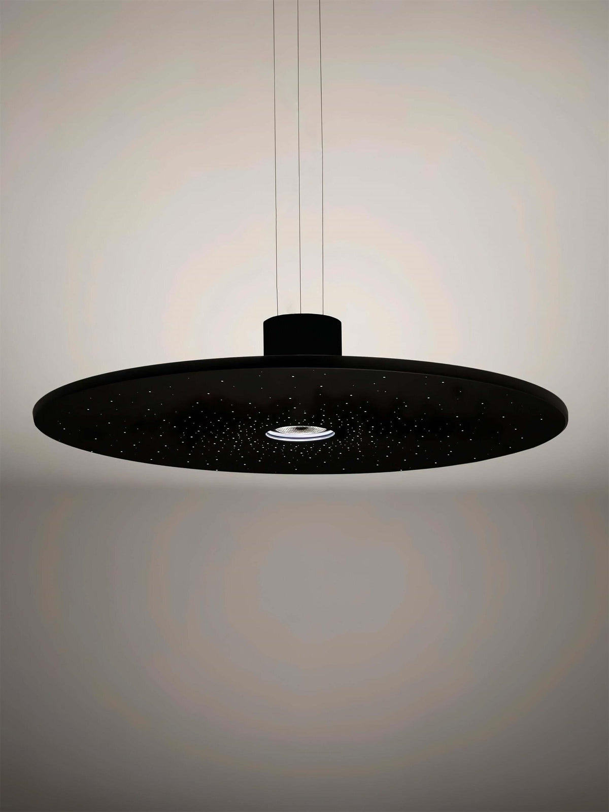 Andromeda Pendant Lamp – Dual-Lighting Metal Disc & Starry Sky Perforated Pendant