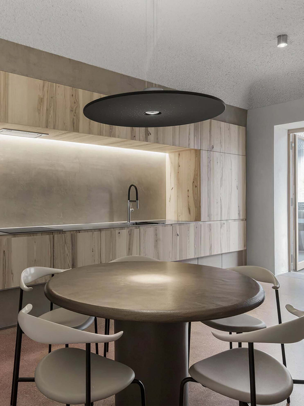 Andromeda Pendant Lamp – Dual-Lighting Metal Disc & Starry Sky Perforated Pendant