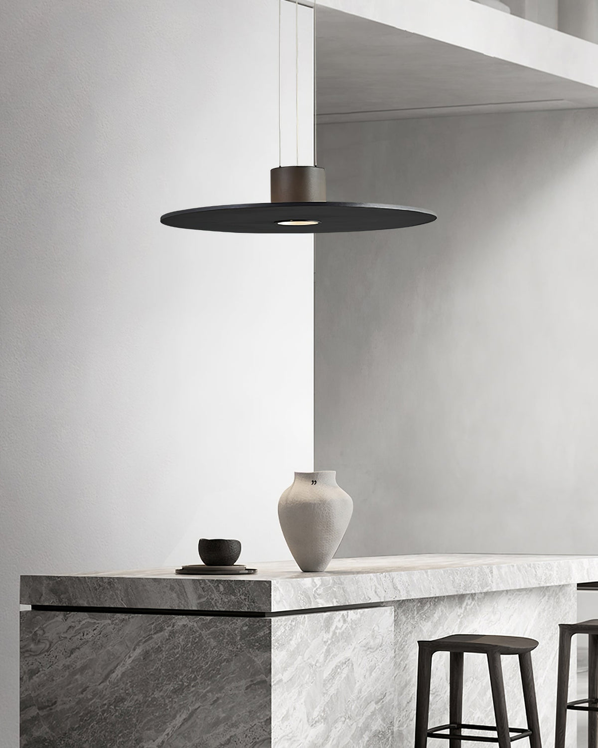 Andromeda Pendant Lamp – Dual-Lighting Metal Disc & Starry Sky Perforated Pendant