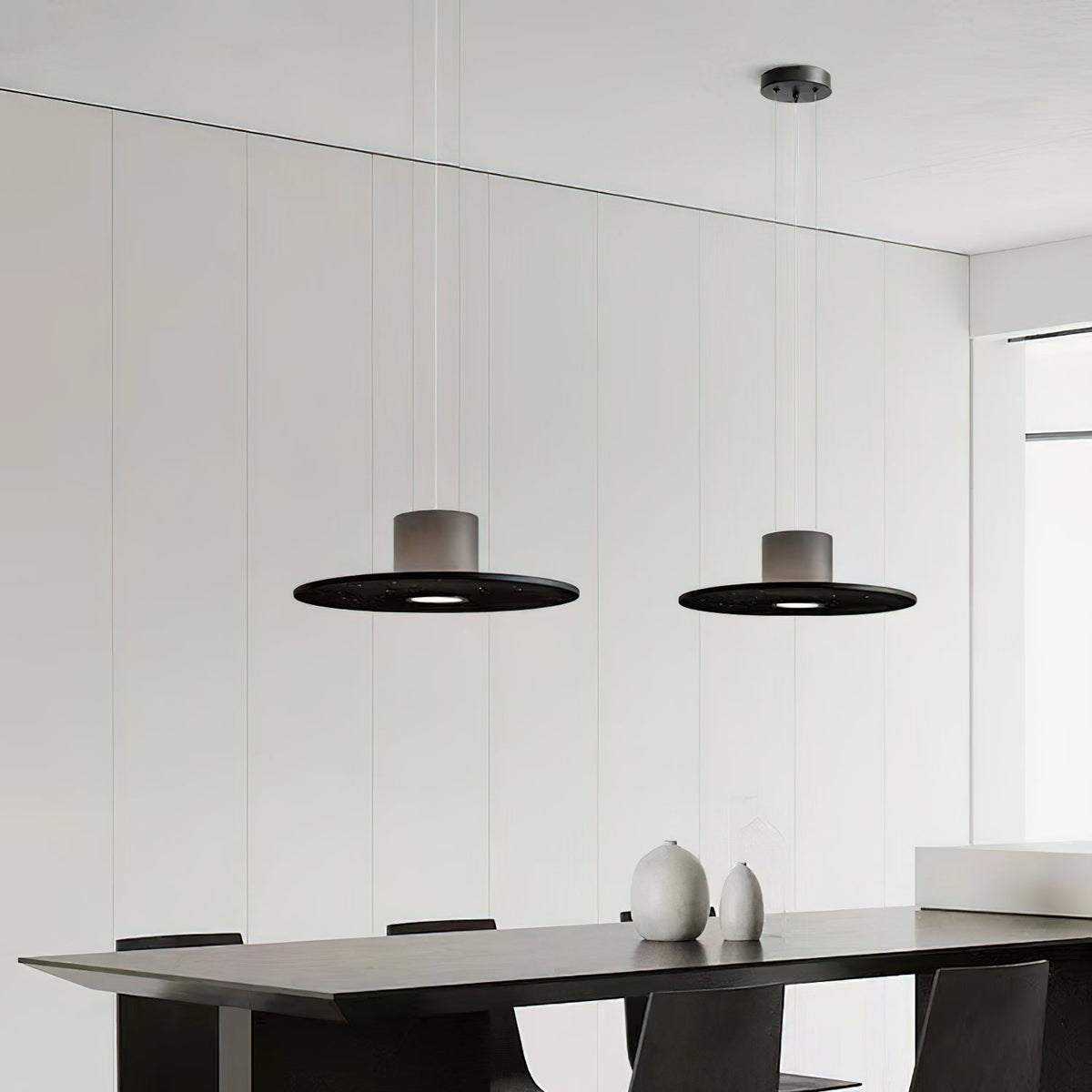 Andromeda Pendant Lamp – Dual-Lighting Metal Disc & Starry Sky Perforated Pendant