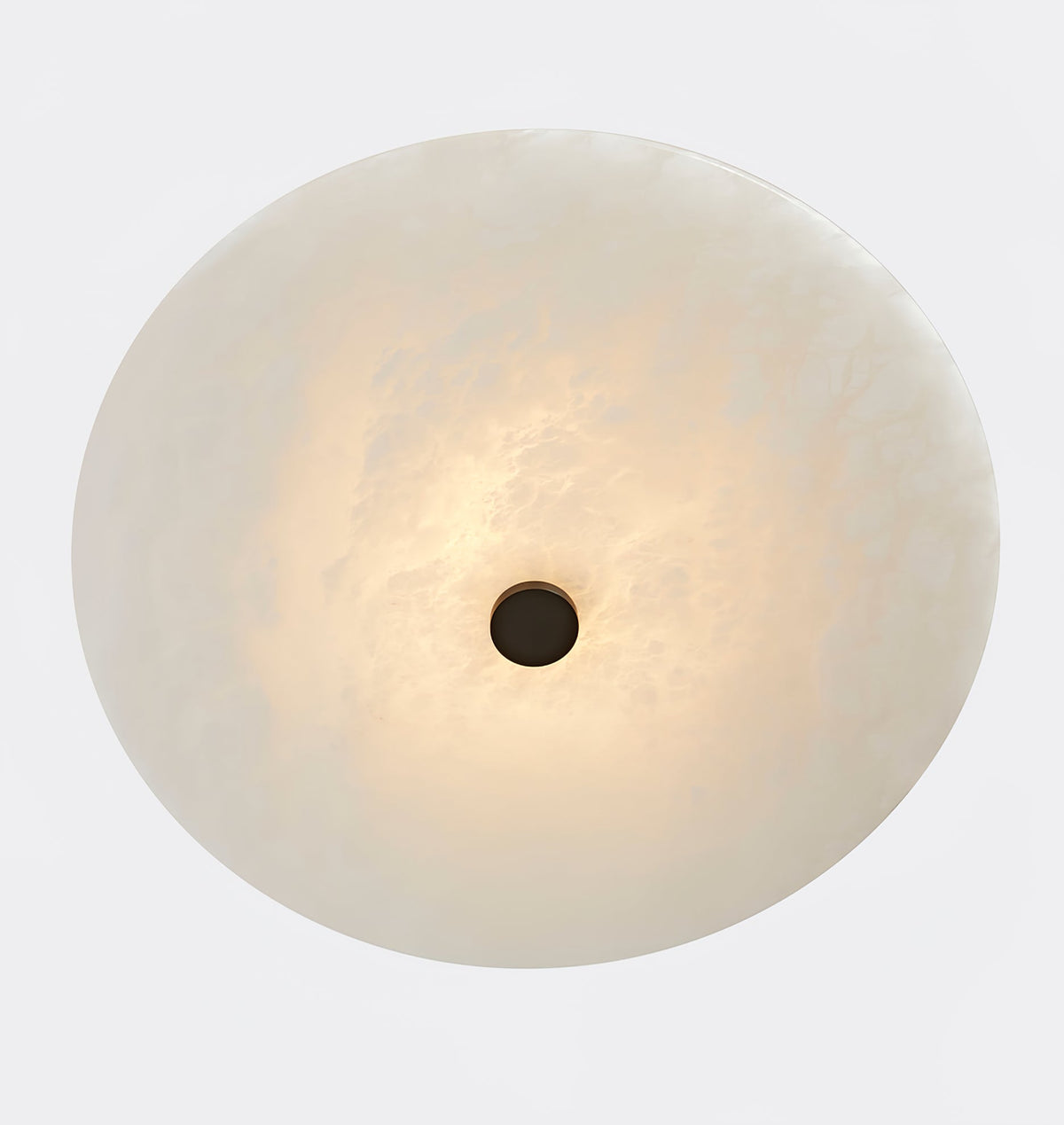 Ankeny Alabaster Ceiling Lamp – Flush Mount Natural Stone & Brass Fixture