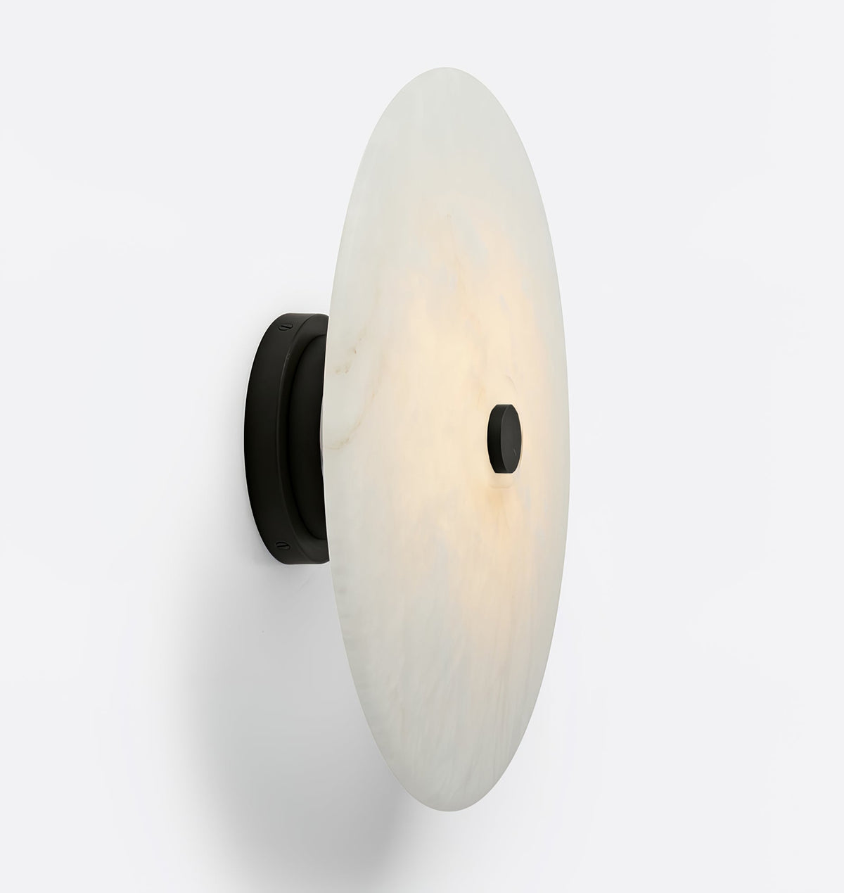 Ankeny Alabaster Ceiling Lamp – Flush Mount Natural Stone & Brass Fixture