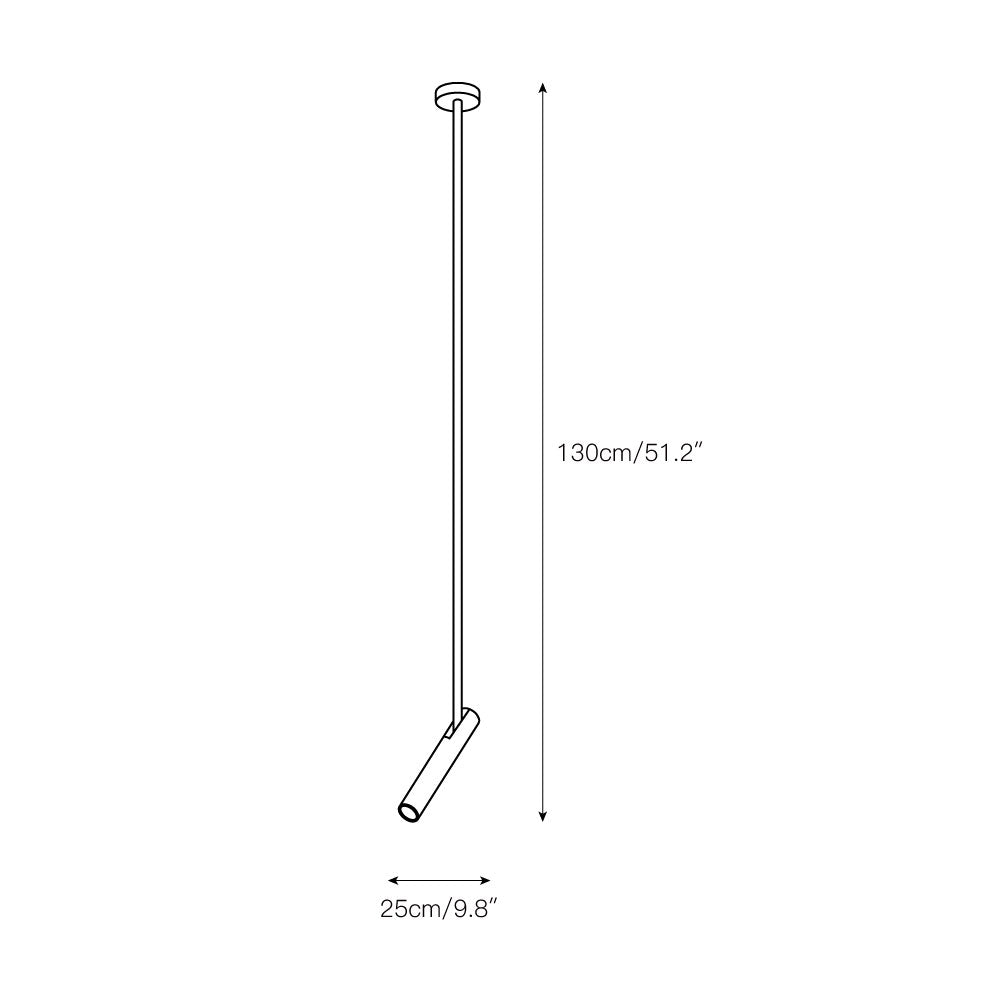 Ansel Minimalist Line Pendant Light – Electroplated Pearl Black & Iron Pendant