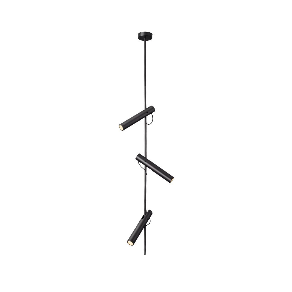 Ansel Minimalist Line Pendant Light – Electroplated Pearl Black & Iron Pendant