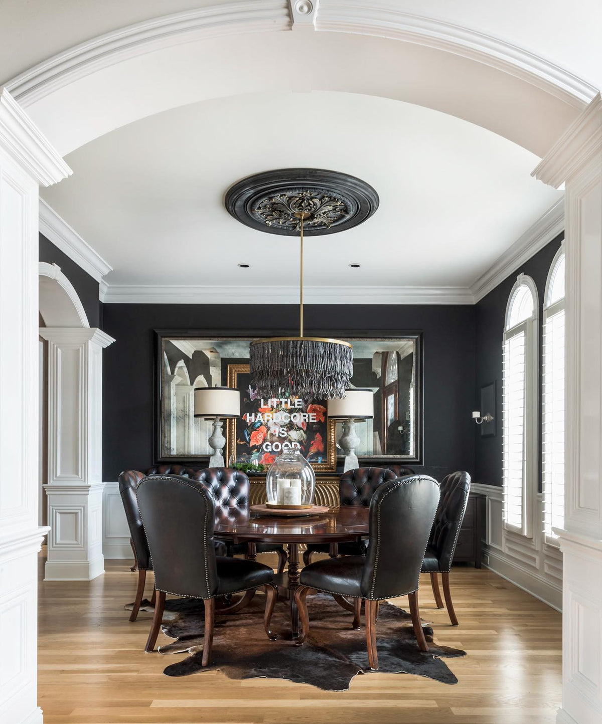 Antigua Chandelier – Handmade Wood & Coconut Bead Concentric Chandelier