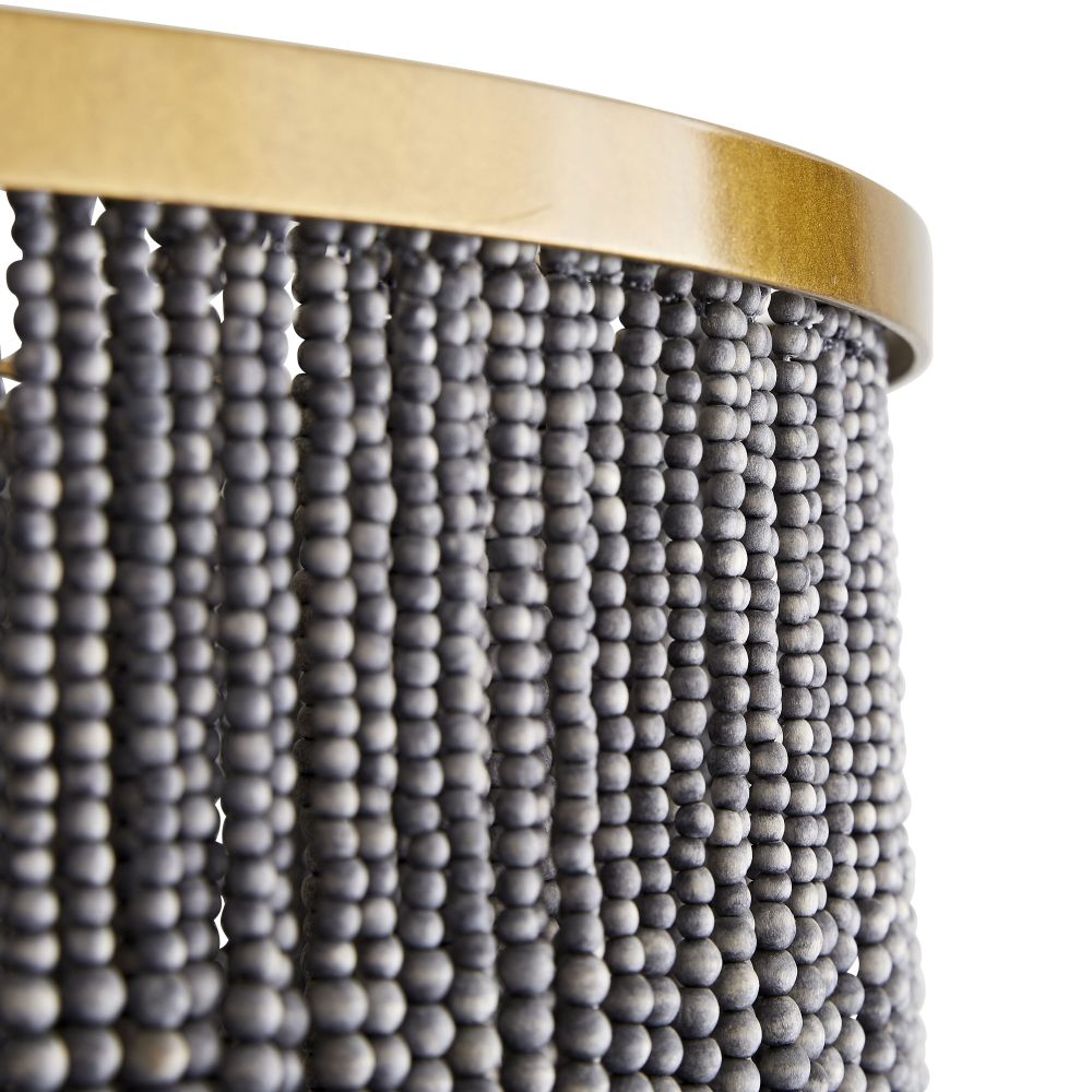 Antigua Chandelier – Handmade Wood & Coconut Bead Concentric Chandelier