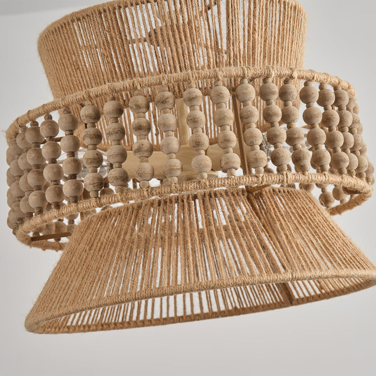 Antigua Pendant Lamp – Hand-Woven Hemp Rope & Trapezoid Chandelier