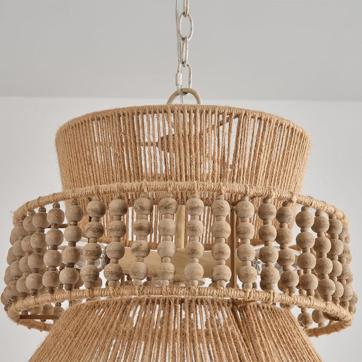 Antigua Pendant Lamp – Hand-Woven Hemp Rope & Trapezoid Chandelier