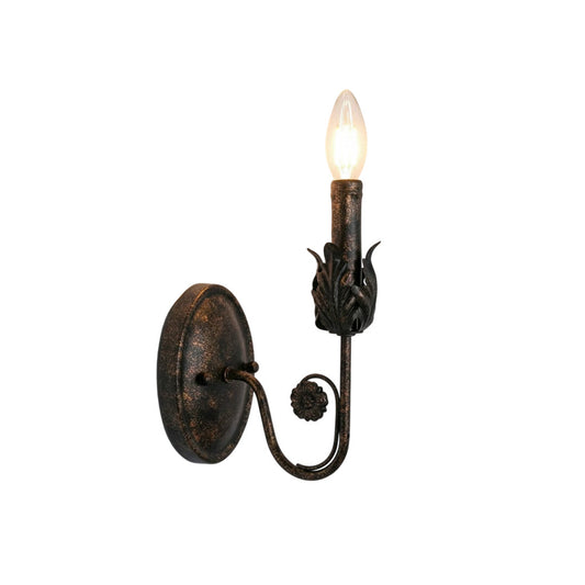 Antonia Wall Lamp – Antique Brass Hand-Forged Brass & Crystal Sconce