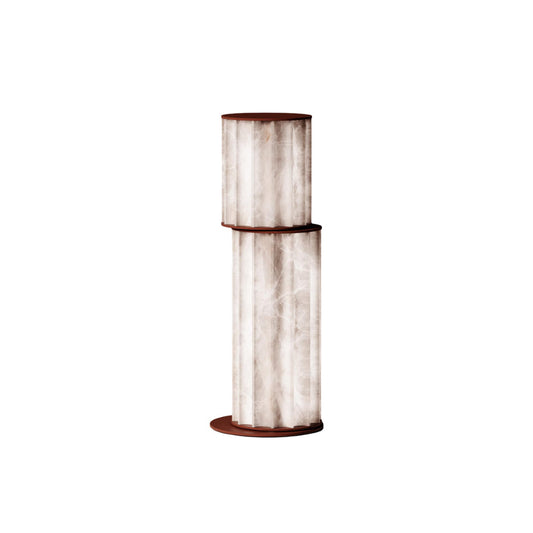 Apadana Alabaster Table Lamp – Sleek Metal & Natural Alabaster Accent Light