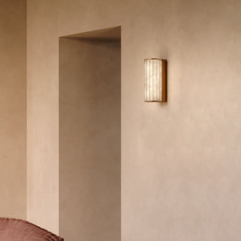 Apadana Alabaster Wall Lamp – Persian Architectural Column Wall Sconce