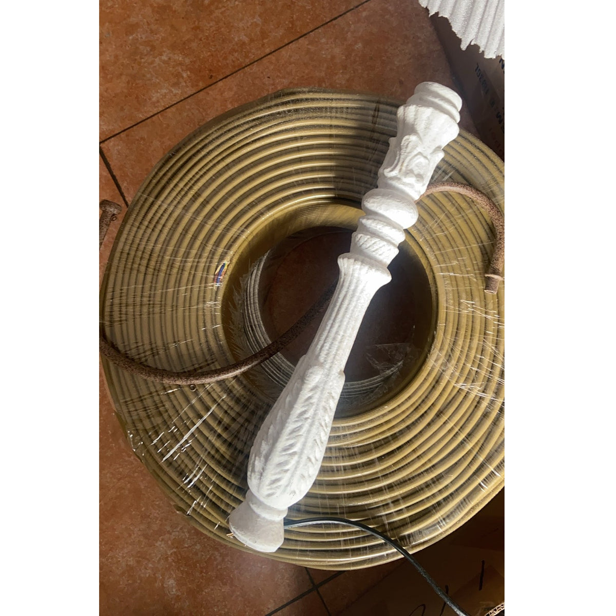 Apalachicola Chandelier – French Country Rustic Hand-Carved Wood & Iron Chandelier