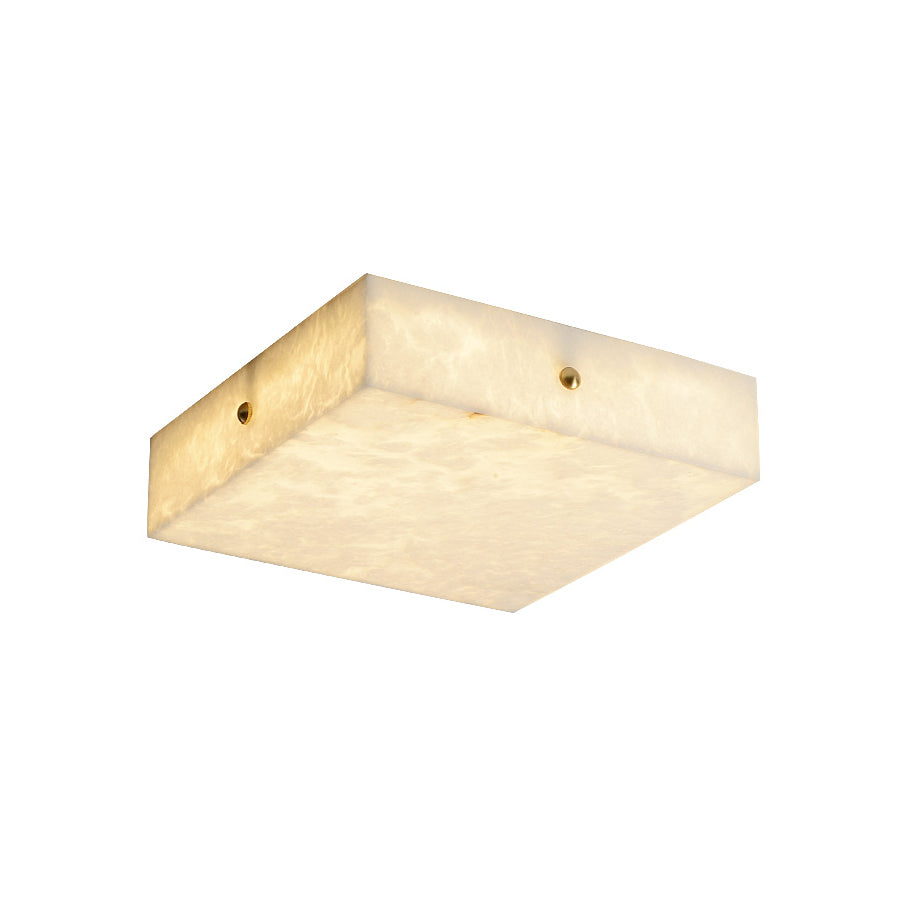 Arca Alabaster Flushmount Ceiling Light – Natural Gypsum Snowflake Flushmount Ligh