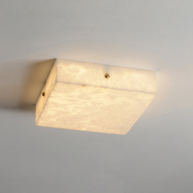Arca Alabaster Flushmount Ceiling Light – Natural Gypsum Snowflake Flushmount Ligh