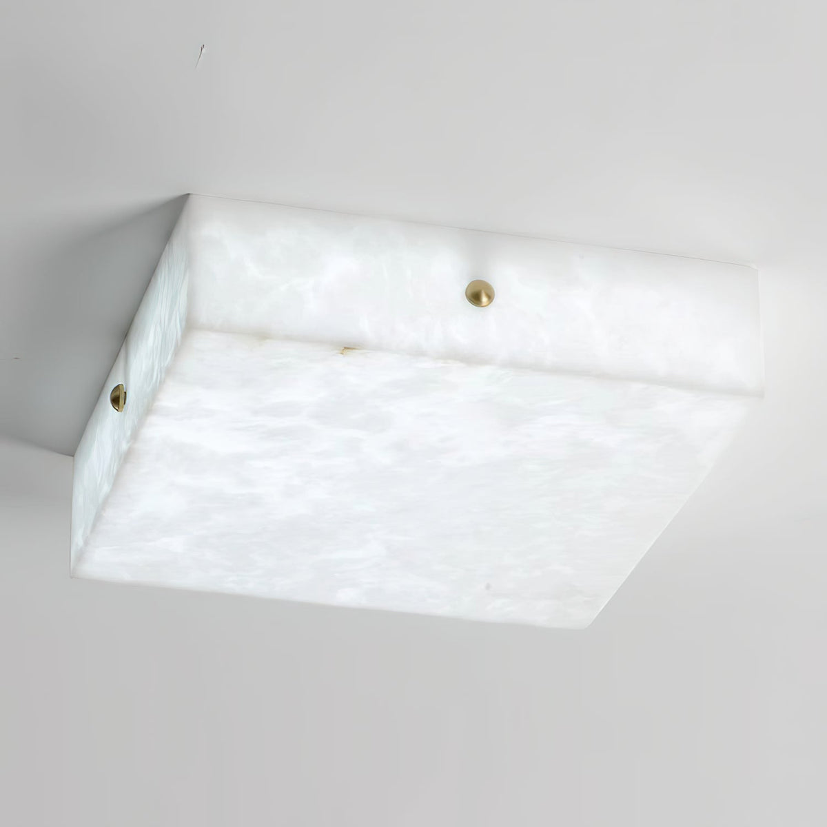 Arca Alabaster Flushmount Ceiling Light – Natural Gypsum Snowflake Flushmount Ligh