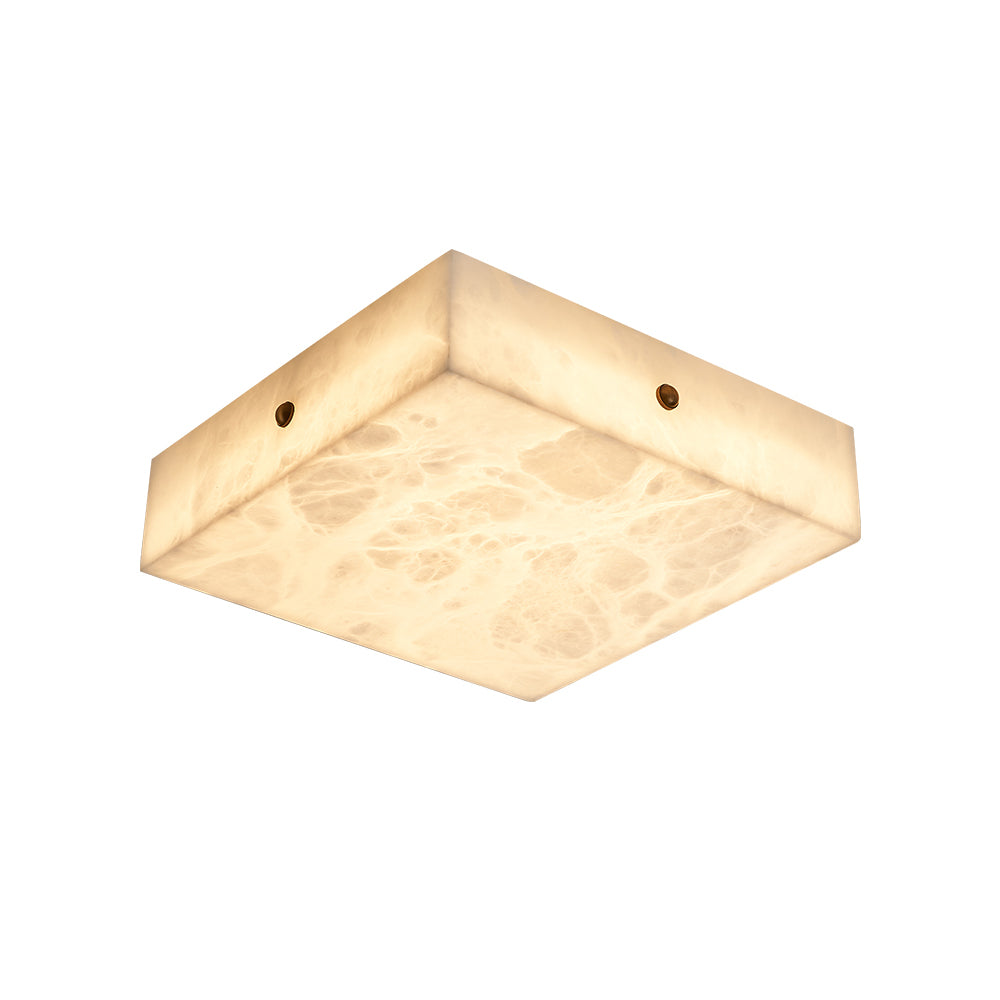 Arca Alabaster Flushmount Ceiling Light – Natural Gypsum Snowflake Flushmount Ligh