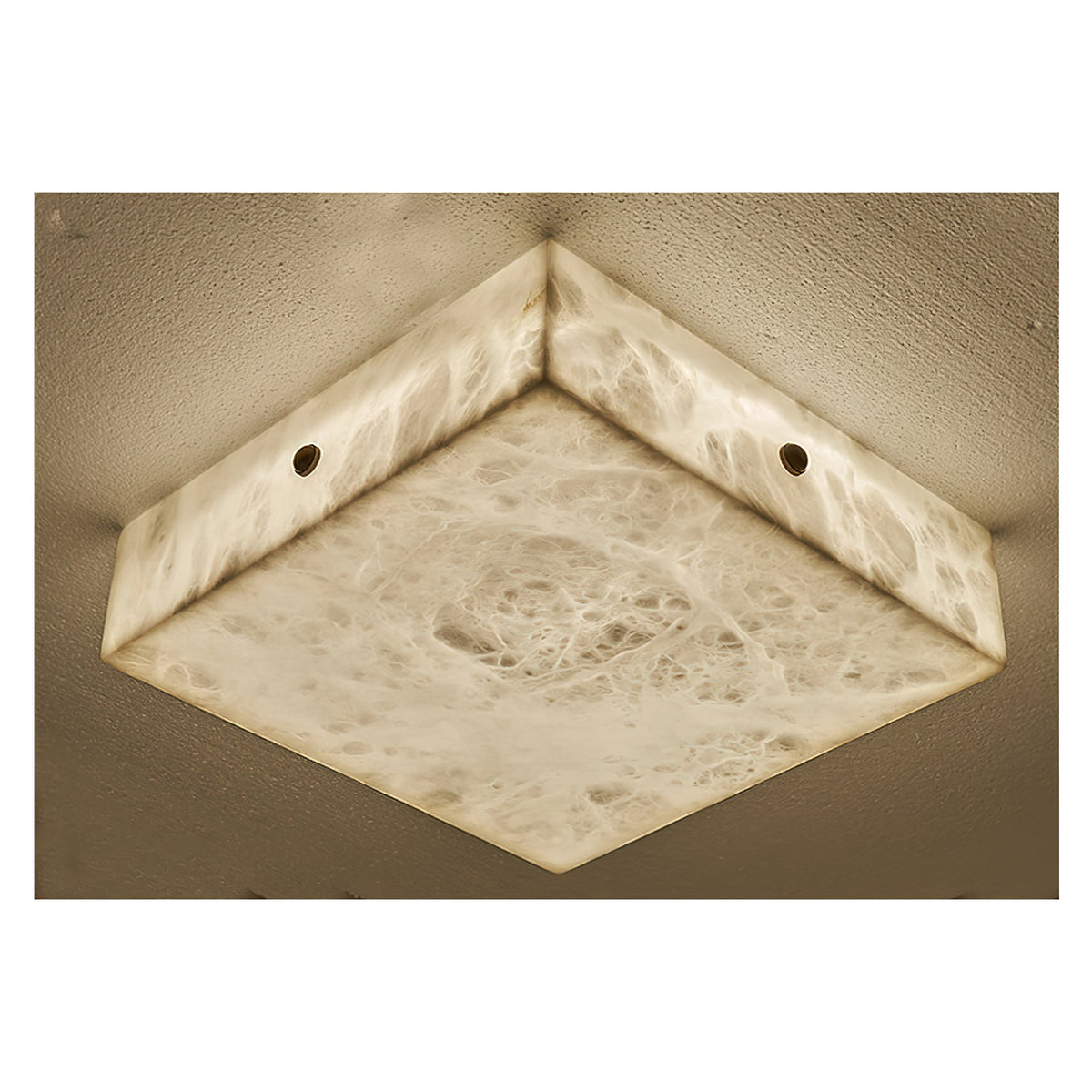 Arca Alabaster Flushmount Ceiling Light – Natural Gypsum Snowflake Flushmount Ligh